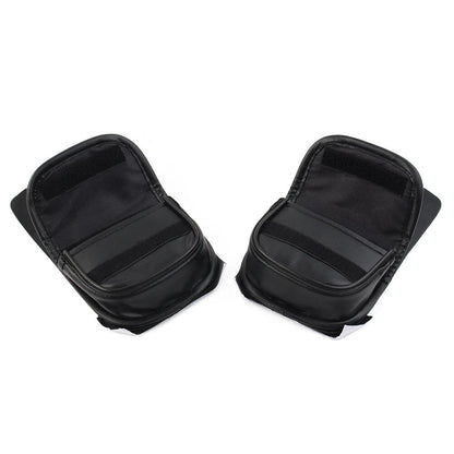 Black Dual Pouches Windshield Bags for Harley Touring Street Glide Special (2014-2023)
