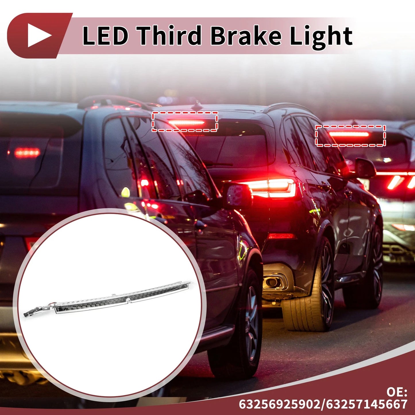 White LED Third Brake Light for BMW 5 Series E60 E61 (2007 - 2010)