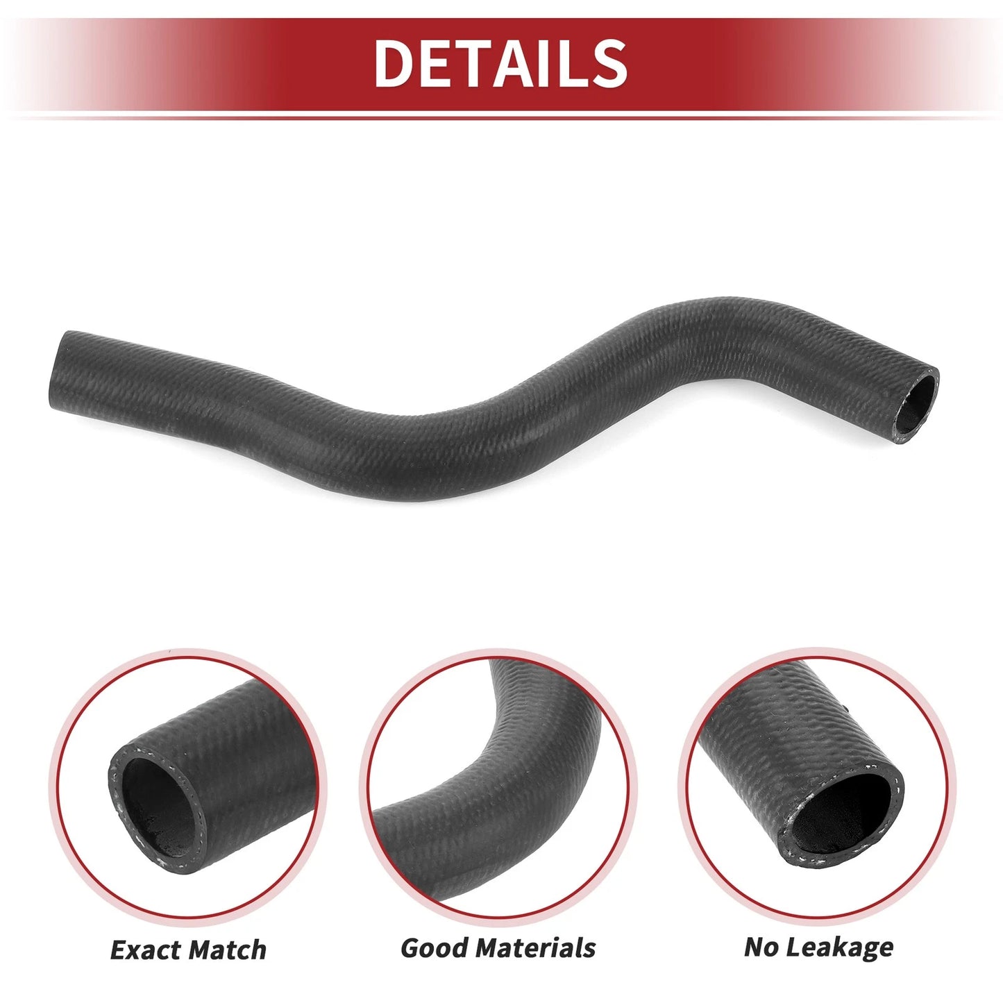 Radiator Hose for Honda Accord (2013-2017) Rubber Black 1 Pcs