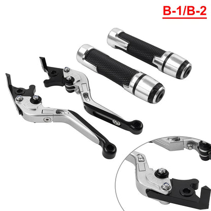 Silver Extendable Brake Clutch Levers & Handlebar Grips for BMW R1200GS (2004-2012)