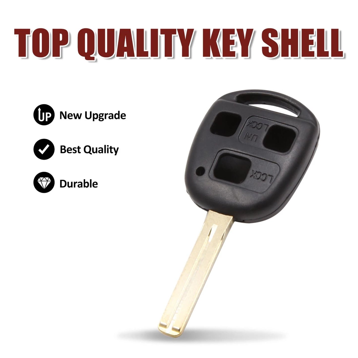 3 x Key Fob Shells for Lexus ES300 GS400 IS300 GS300 RX350 (2000-2006)