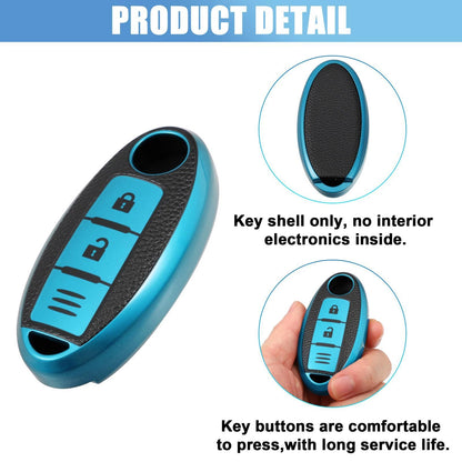 Key Fob Case for Nissan Sentra (1986-1987) Silicone Blue