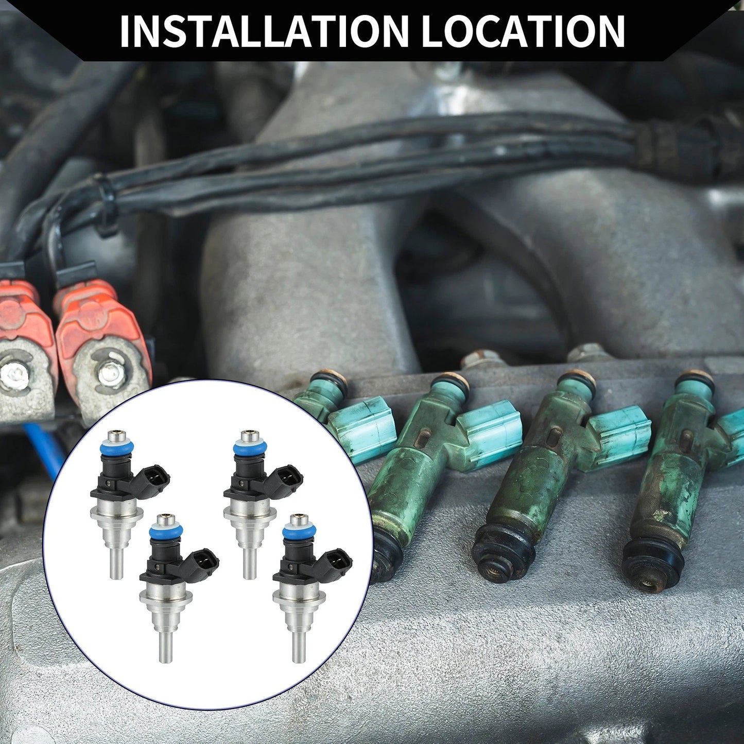 Fuel Injector  for Mazda CX-7 2007-2012 2.3L Black