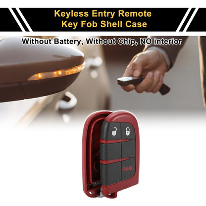 Key fob Shell Case for Dodge Charger (2018) Black Red