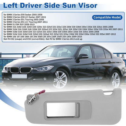 Left Side Sun Visor for BMW 3 Series E90/E91 (2005-2008)