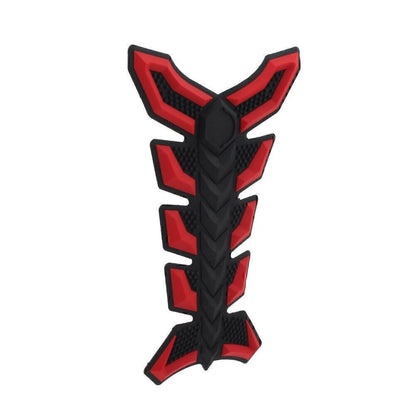 3D Fish Bone Decal Sticker Protector for Motorcycle Gas Fuel Oil Tank Red