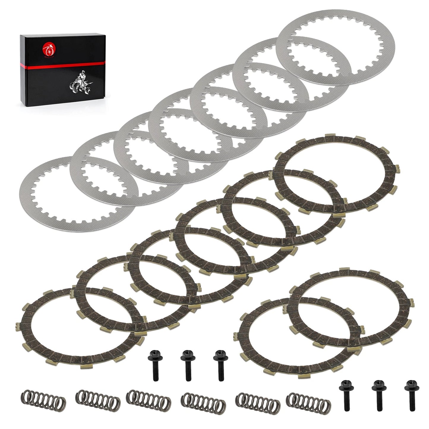 Friction Steel Clutch Plates for Yamaha YZ250 2002-2024 w/Springs Bolt