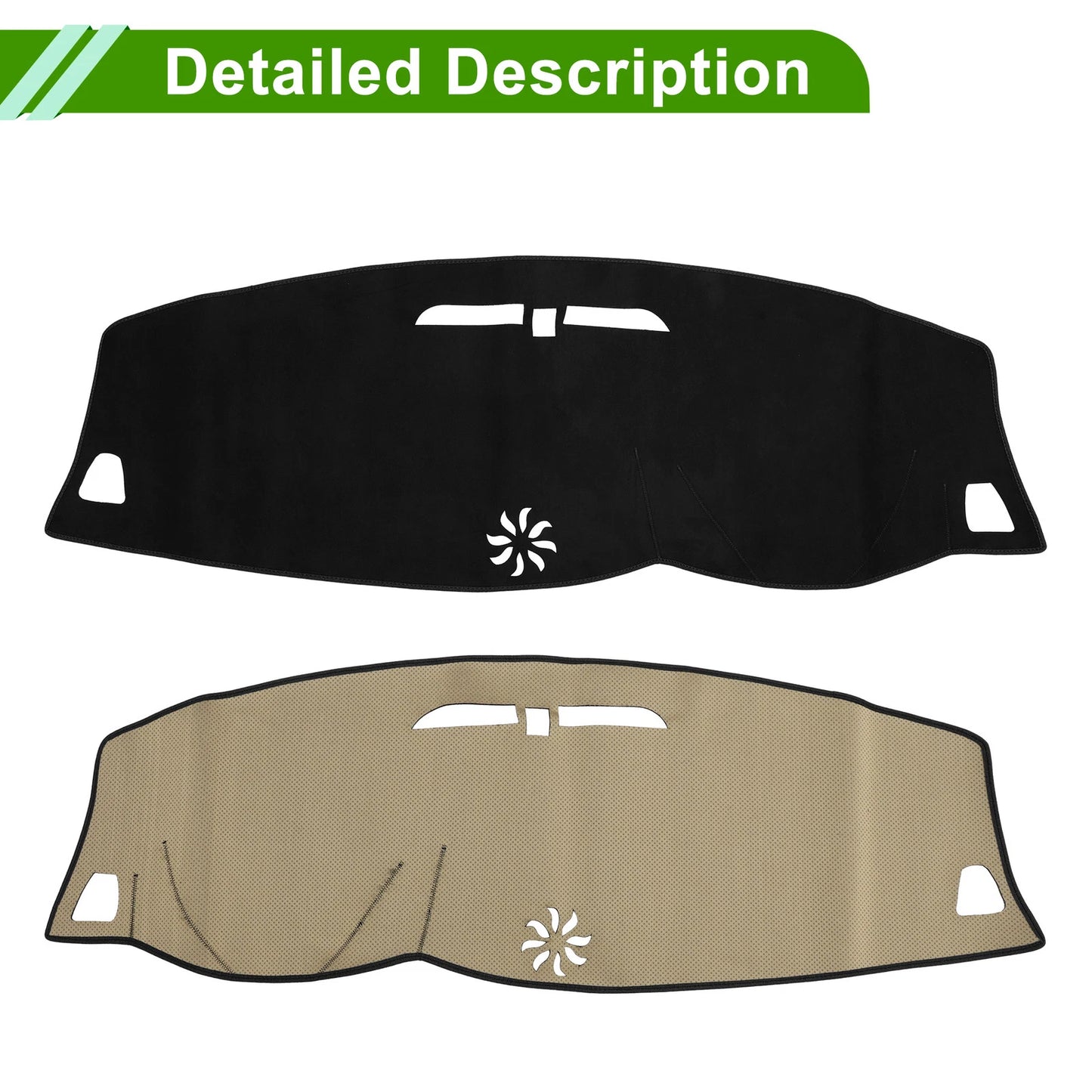Dashboard Cover Mat for Volvo S60/V60/XC60 (2018-2022) Sun Protector Black