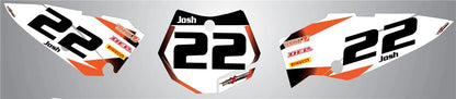 Custom Number Plates Storm Style Stickers for KTM 50 (2009-2015)
