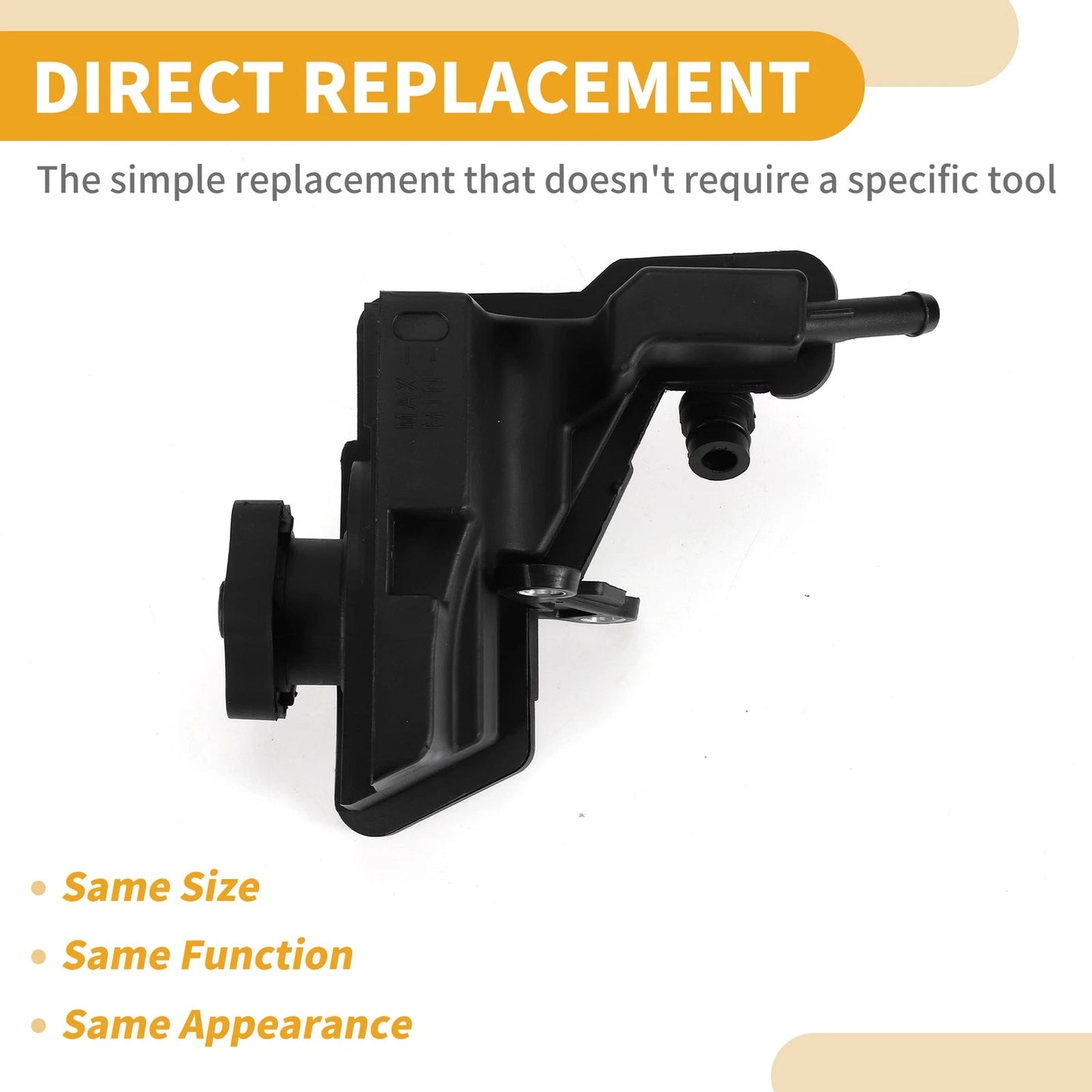Power Steering Reservoir for Ford Focus 2010-2011 Plastic Black