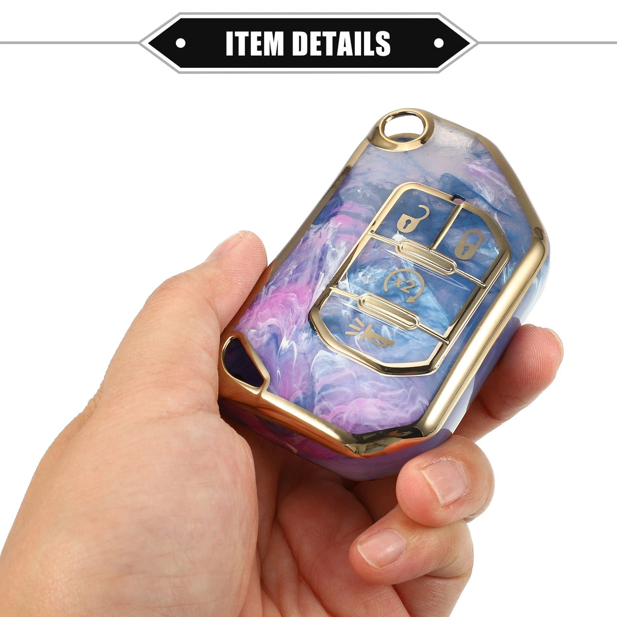 4 Button Remote Key Fob Cover Shell for Jeep Wrangler JL JLU (2018-2023)