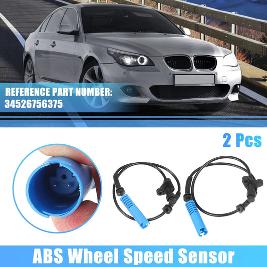 2 x Front Left Right ABS Wheel Speed Sensors for BMW 525i (2001-2007)