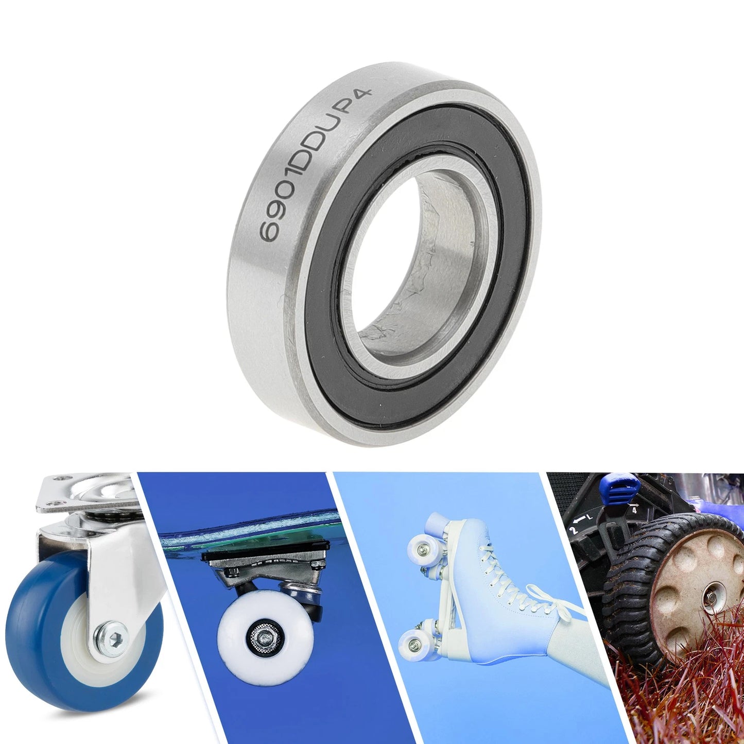 Deep Groove Ball Bearings P4 12x24x6mm 1 Pc for Scooter Skateboard Wheel