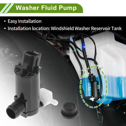 Windshield Washer Pump w/Grommet for Kia Sedona EX, L, LX, SX 3.3L (2006-2014)