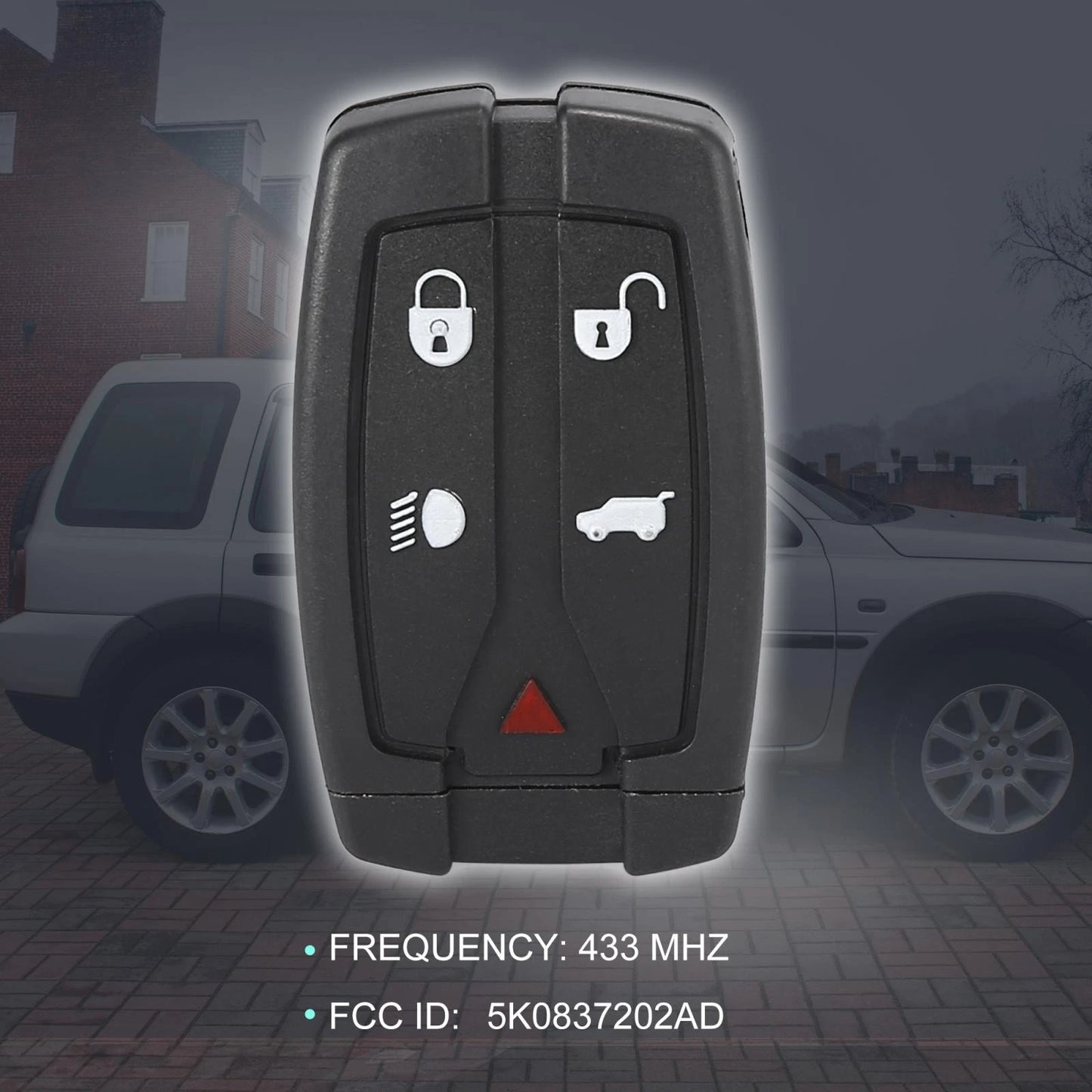 Keyless Entry Remote Fob 433MHz for Land Rover Freelander (2007-2015)