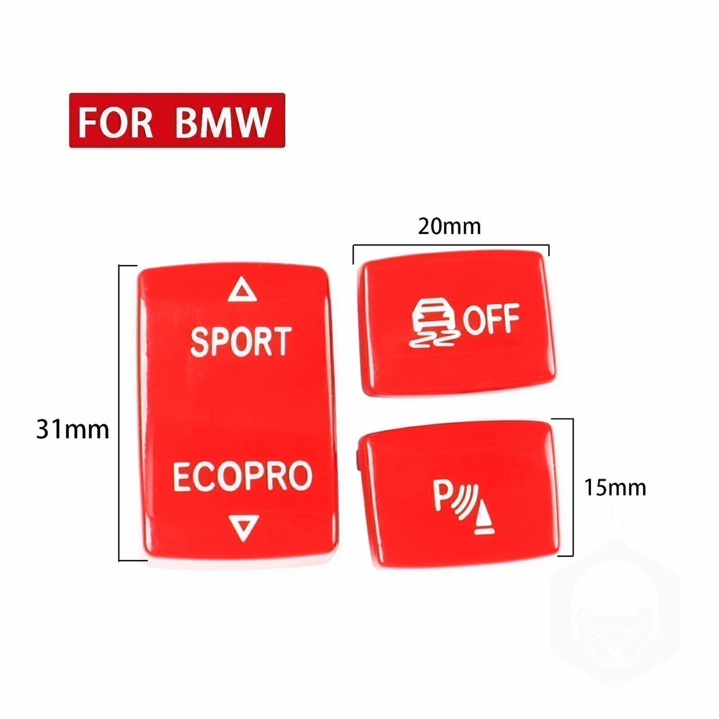 Red Gear Shift Position Panel Button Cap for BMW 1 2 3 4 Series (2012-2020)
