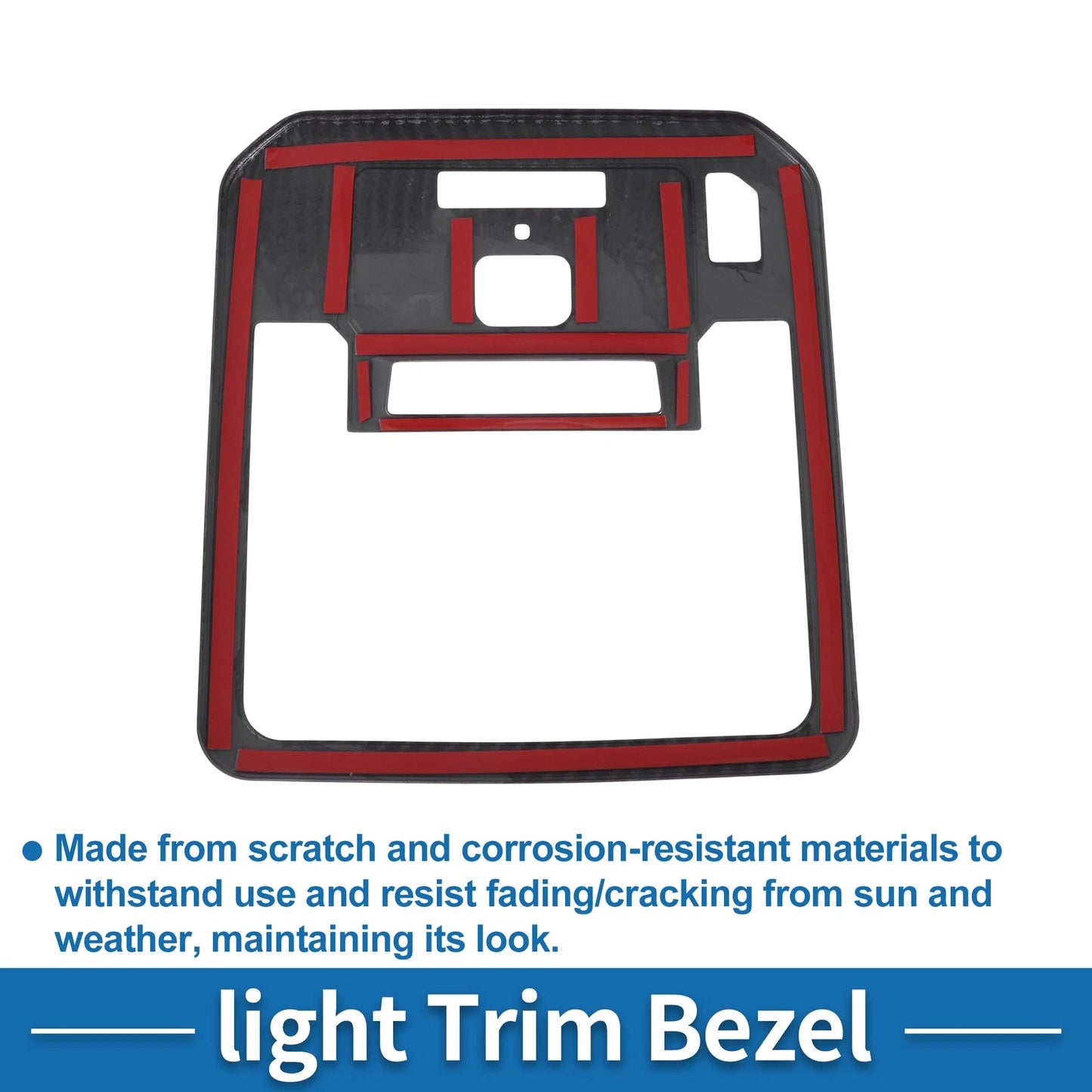 Front Row Headlight Trim Bezel for Toyota Tundra (2022-2023) Carbon Fiber Black