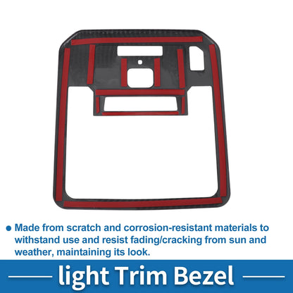 Front Row Headlight Trim Bezel for Toyota Tundra (2022-2023) Carbon Fiber Black