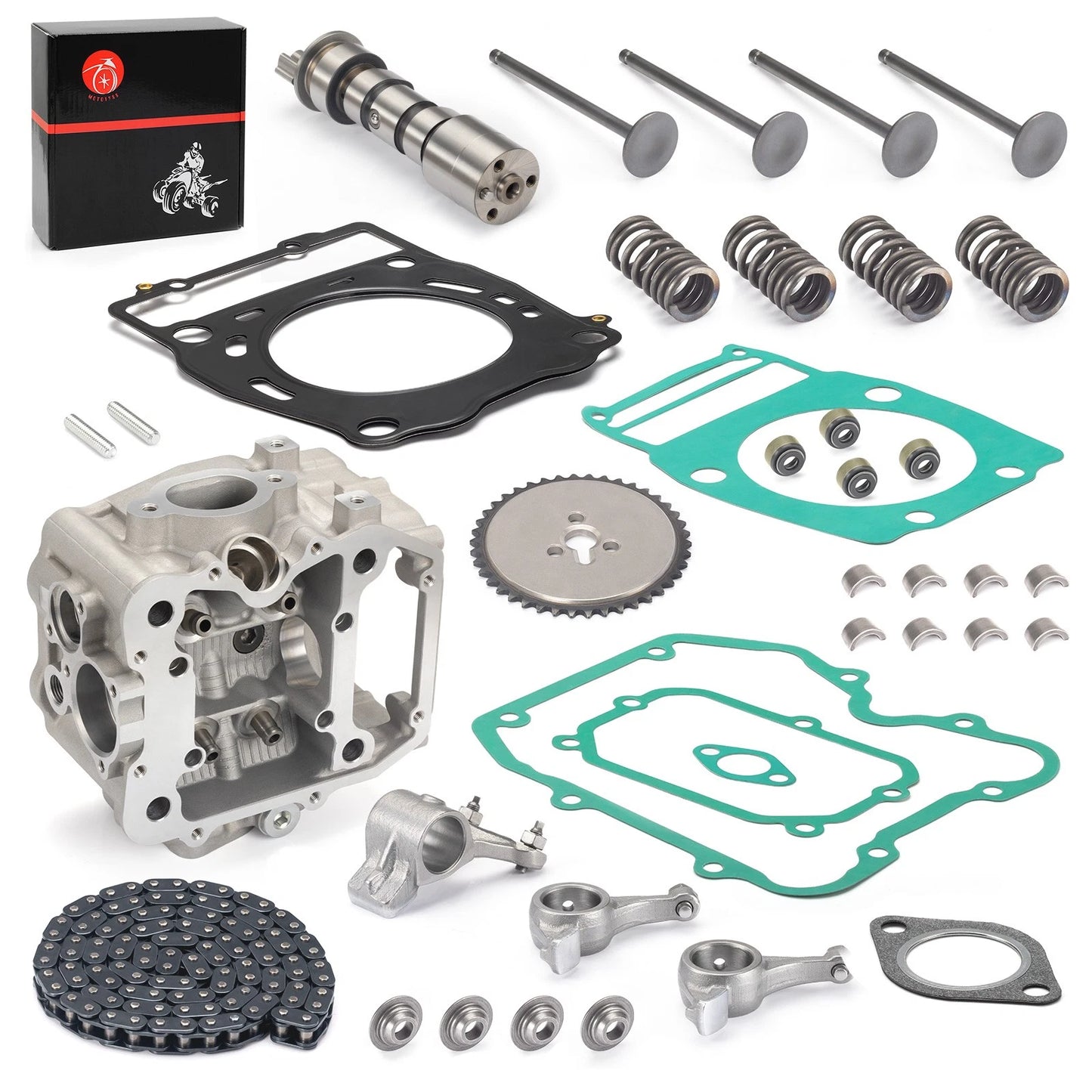 Engine Cylinder Head + Rocker Arm Camshaft Kit for Polaris Sportsman 400/450/500