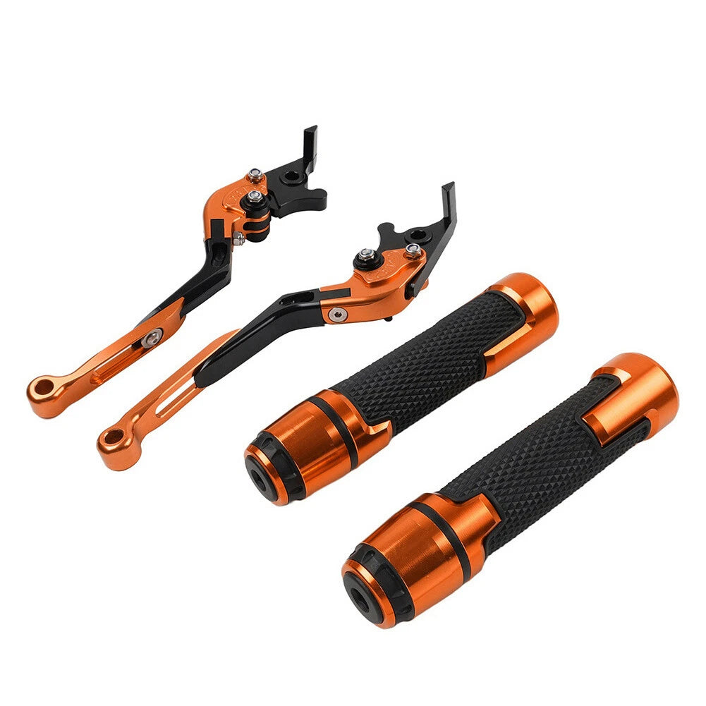 Orange Extendable Brake Clutch Levers & Handlebar Grips for Benelli BN302S