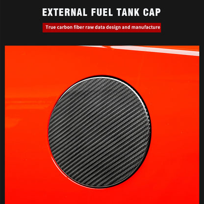 Dry Carbon Fiber Gas Tank Cap Cover for Ford Mustang (2024-2026)