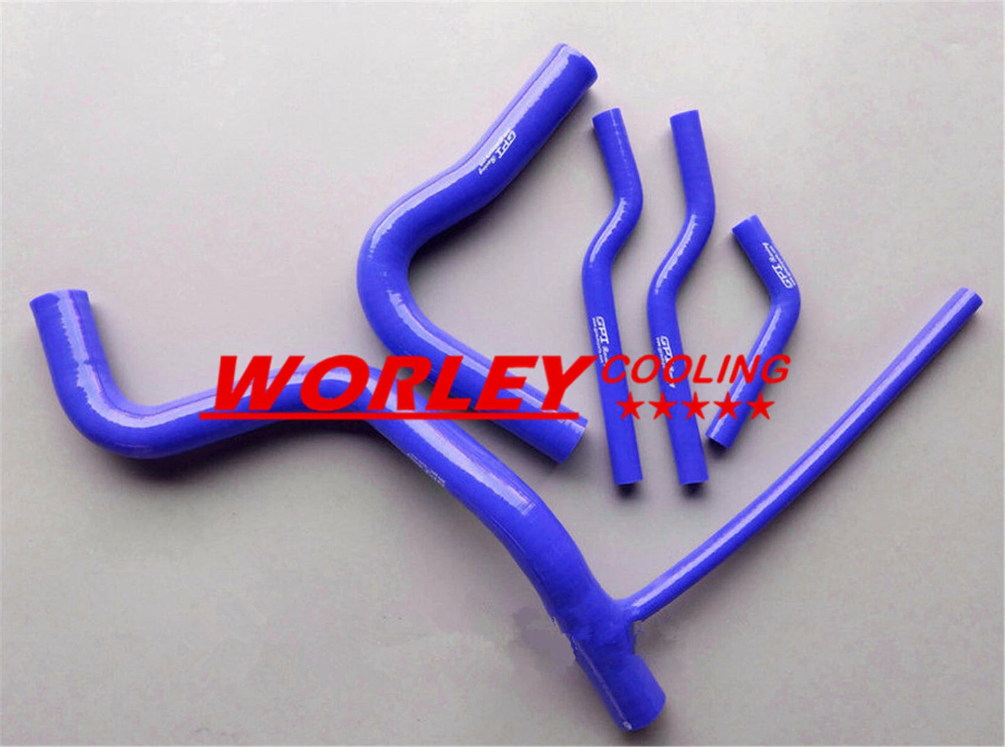 5ROWS Aluminum Radiator + Blue Hose for MG MGB GT/Roadster (1977-1980)