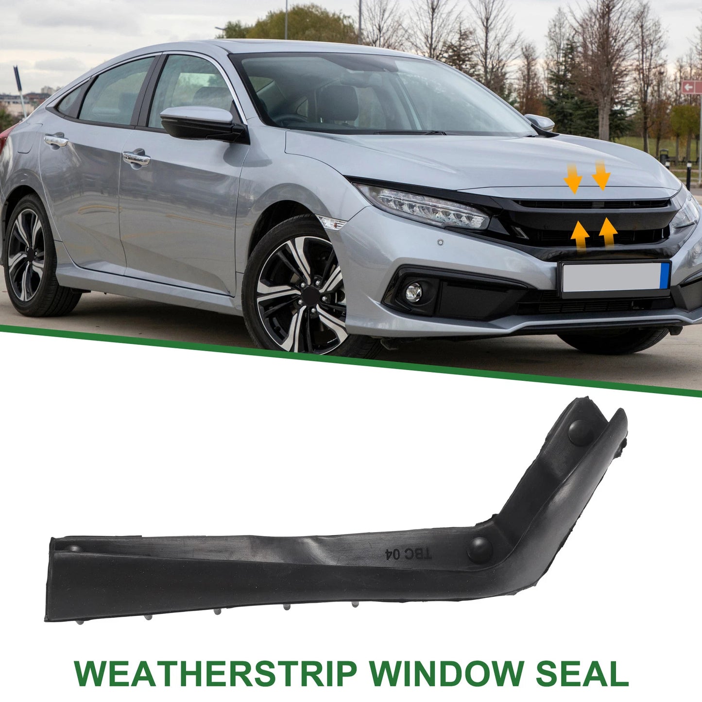 Front Engine Hood Sealing Strip for Honda Civic (2016-2021)