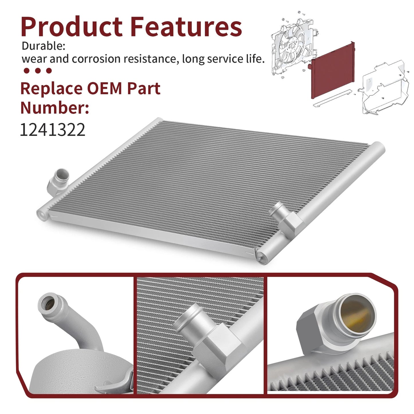 Radiator for Polaris RZR Pro R Turbo R Ultimate Sport 2022-2025