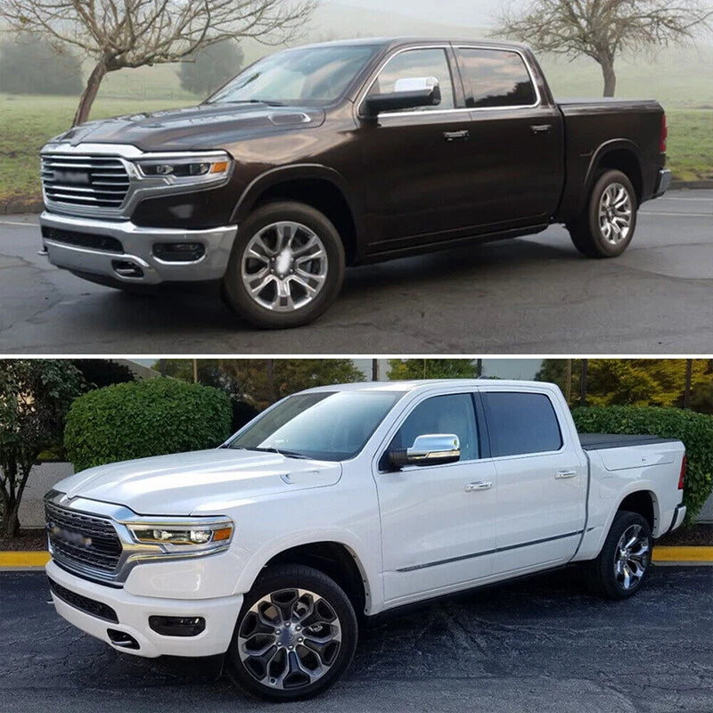 4 x Black Pillar Post Trim for Dodge Ram 1500 2500 3500 Crew/Quad Cab (2009-2018)