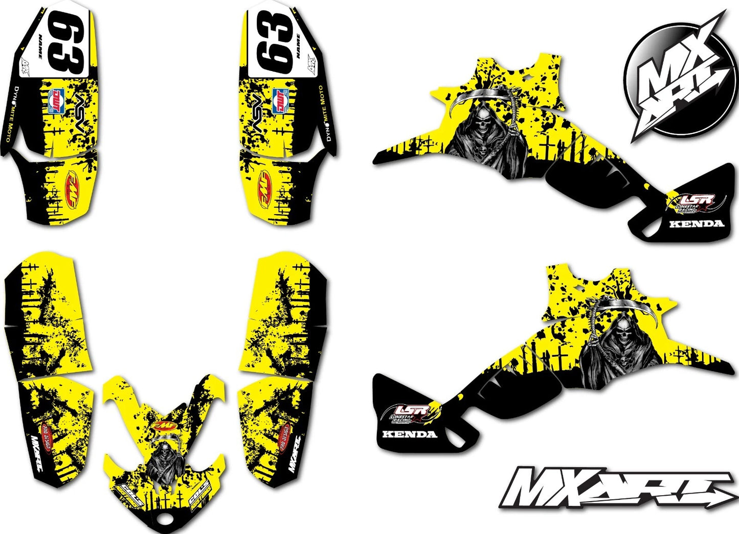 Custom Sticker Kit for Polaris Predator 90 ATV Decals (2001-2007)