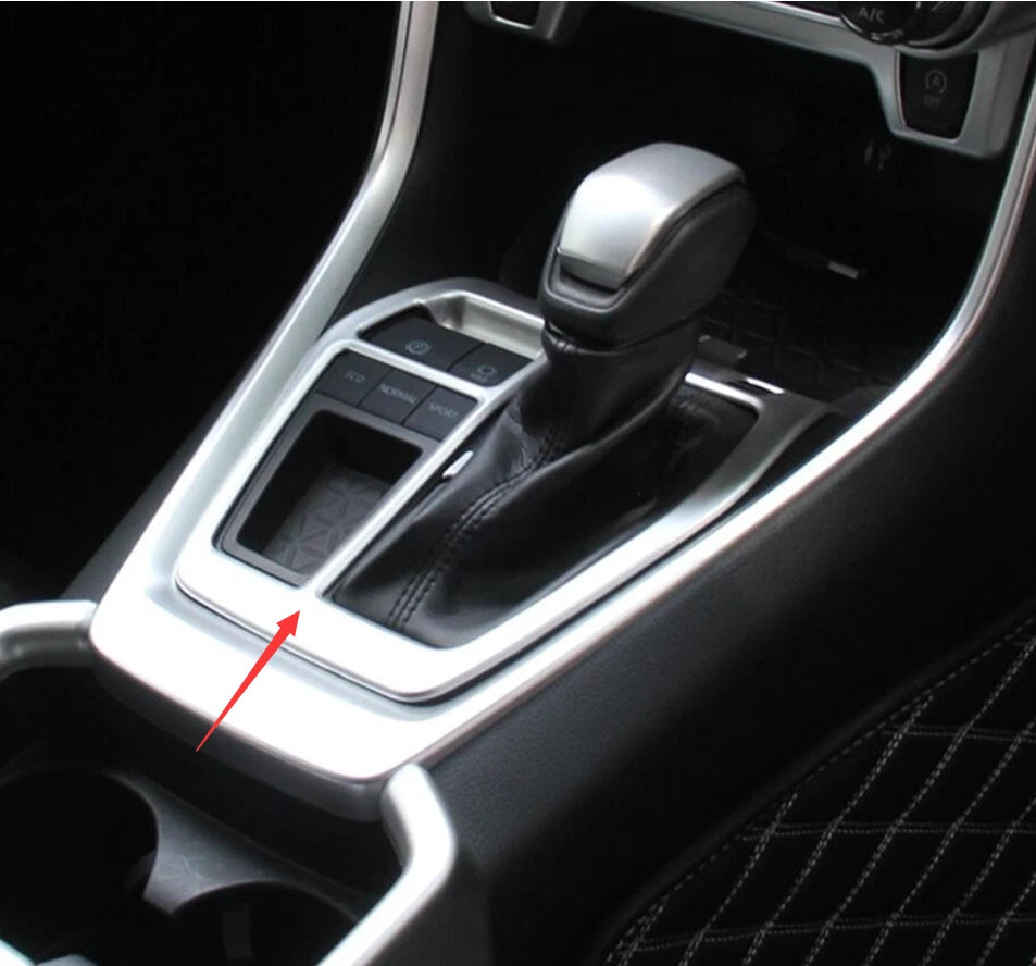 Central Gear Shift Matte Cover Frame for Toyota RAV4 (2019-2023) Stainless Steel