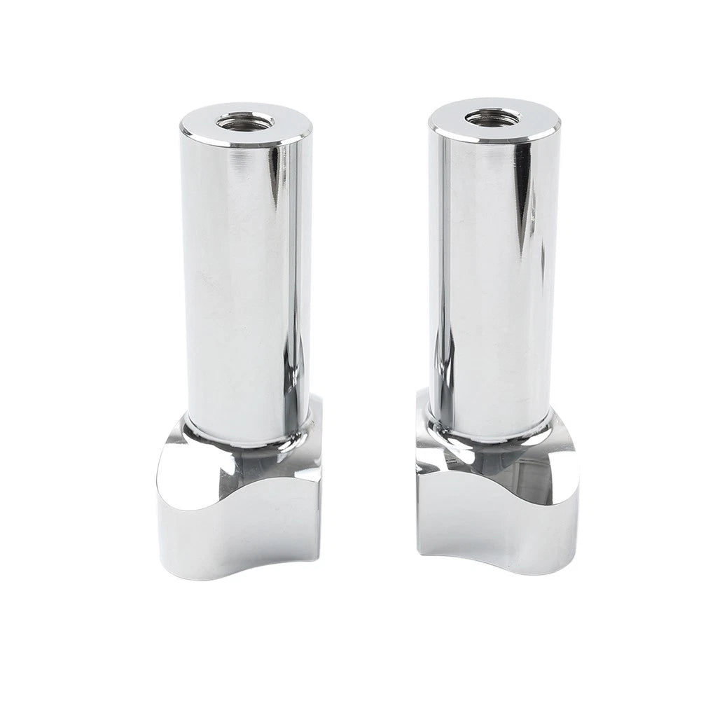4" CNC Straight Handlebar Risers for Harley Sportster Dyna Softail (2004-2023)