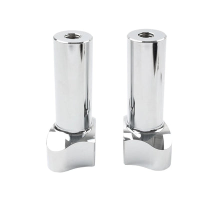 4" CNC Straight Handlebar Risers for Harley Sportster Dyna Softail (2004-2023)