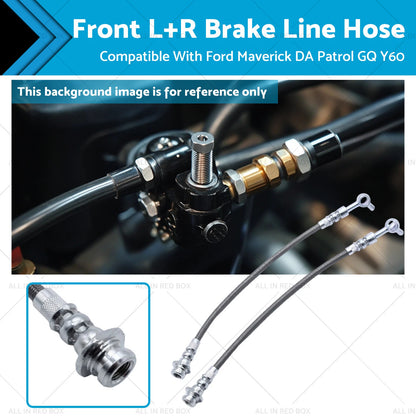 Braided Brake Line Hose for Nissan Patrol GQ 4.2L TB42E RD28T (1992-1997)