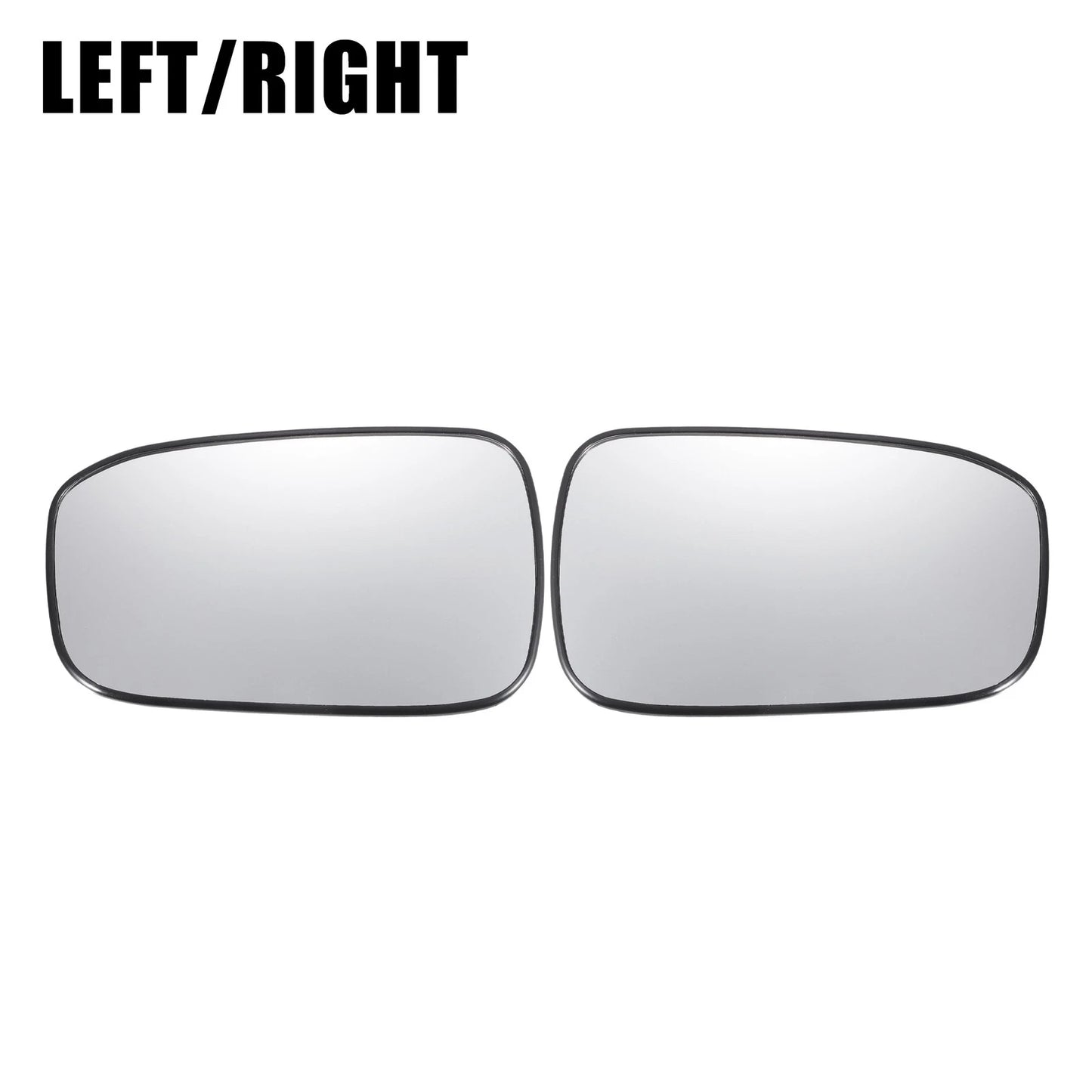 Left Right White Mirror Glass Pair Non-Heated for Honda Accord (2003-2007)