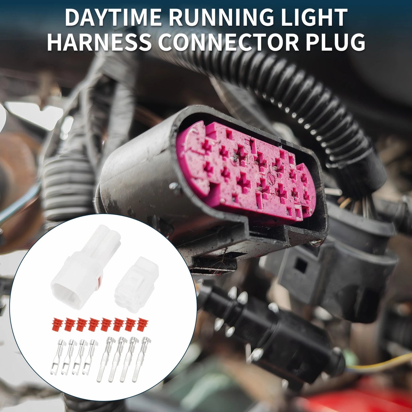 4-Pin Daytime Running Light Harness Connector Plug for Yamaha