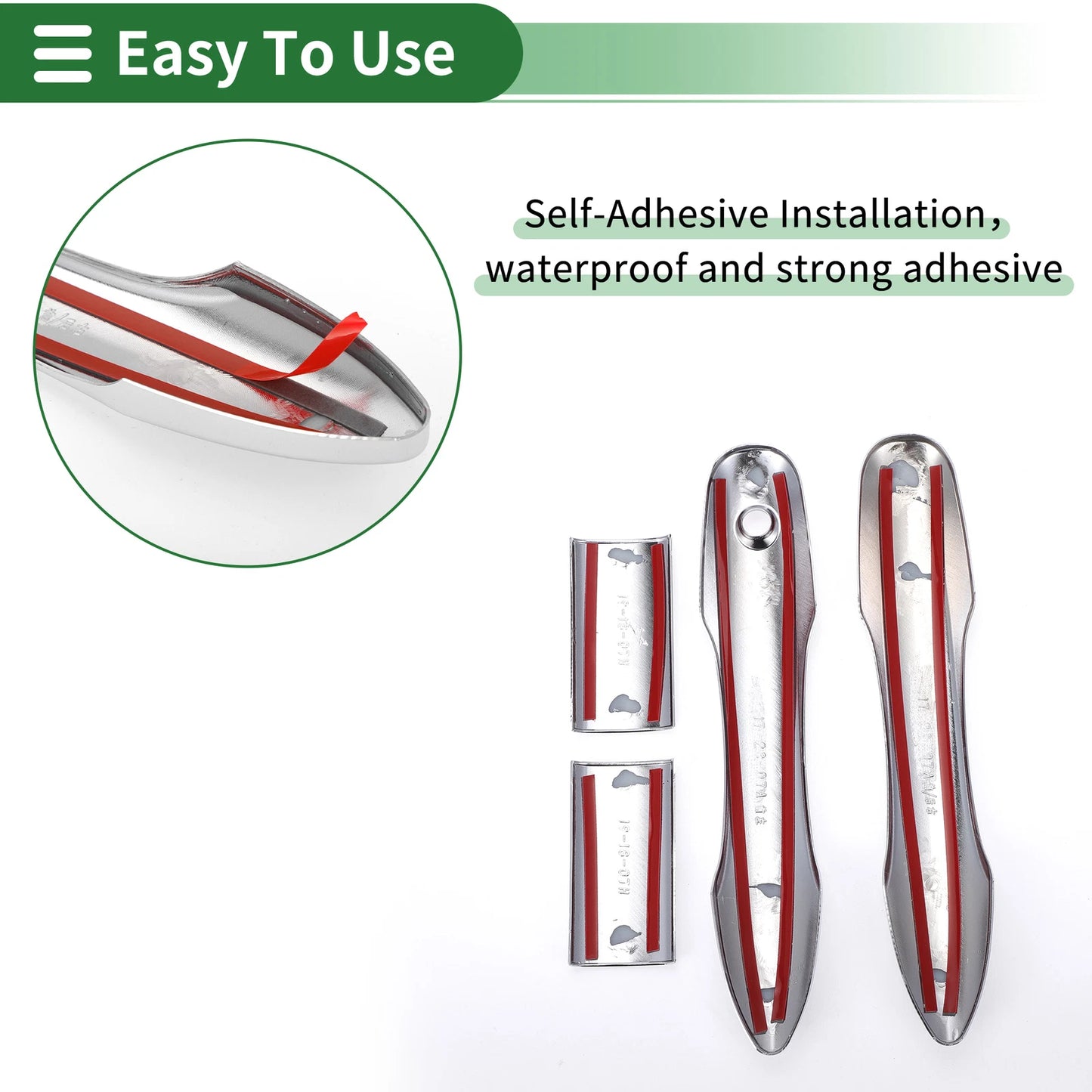 Car Door Handle Cover Trim for Toyota HiAce (2019-2023) Silver Tone