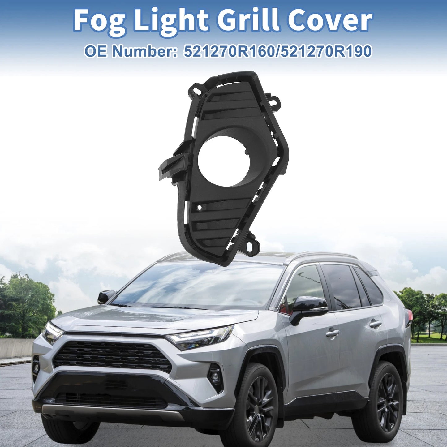 Front Right Fog Light Grill for Toyota RAV4 (2019-2023)