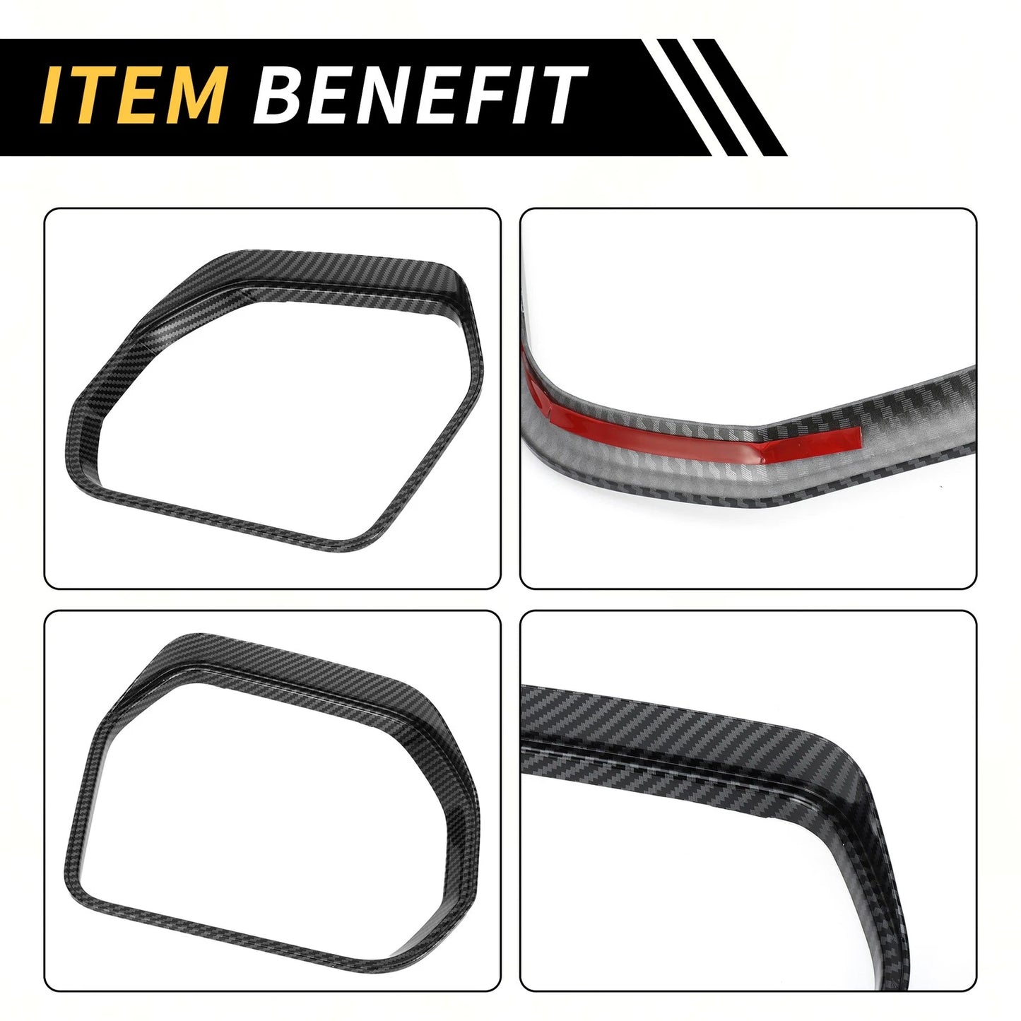 Carbon Fiber Rearview Mirror Eyebrow Trim for Toyota Tundra (2007-2021)