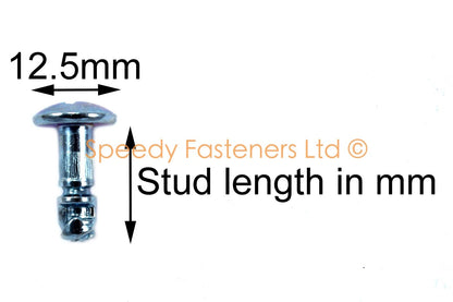 1x dzus Posi Démontage Rapide 17mm Tête Fourche Attache Boulon