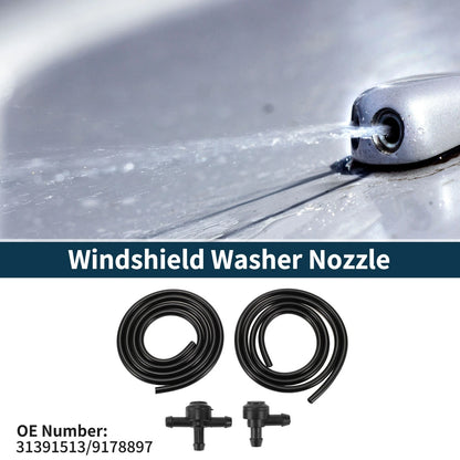 Windshield Washer Nozzle & Gasket, Fluid Hose for Ford F250 F350 F450 (2005-2023)