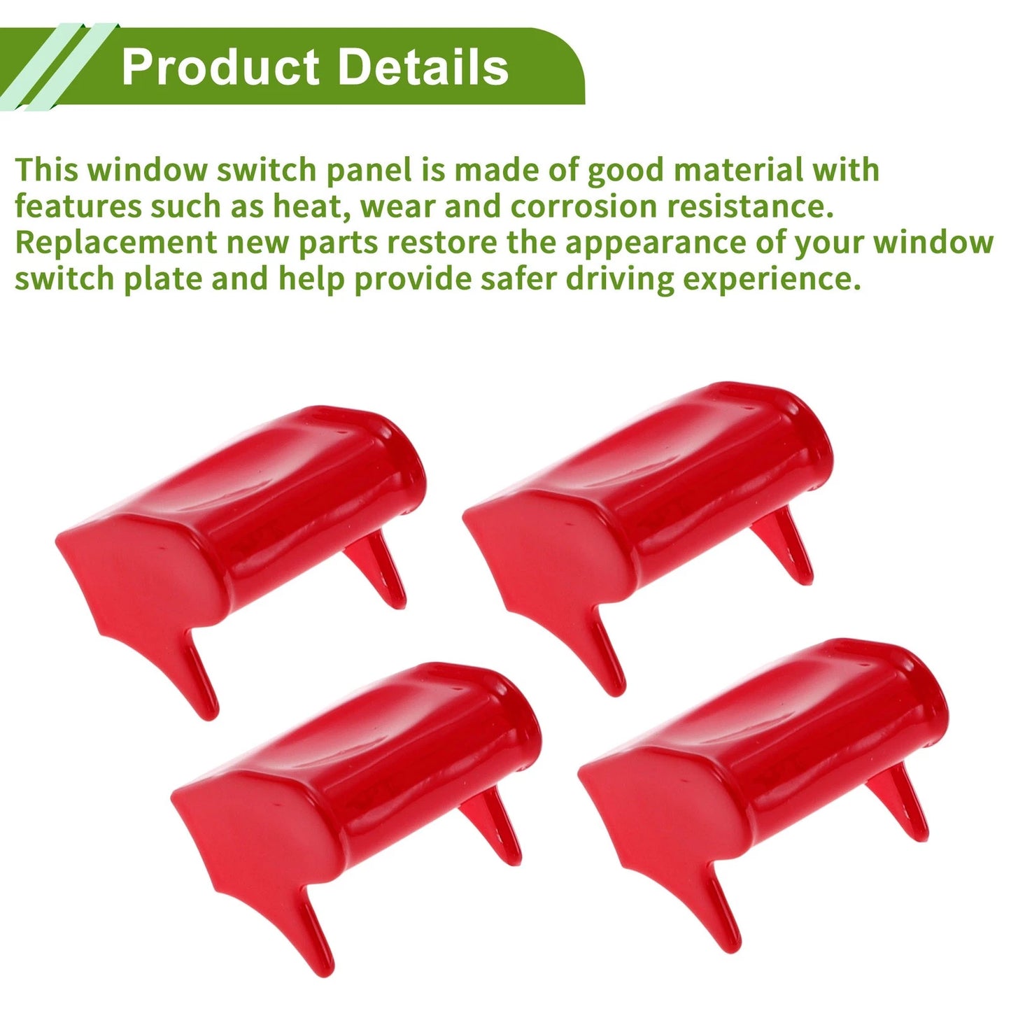 4 Pcs Window Switch Bezel Covers for Ford Mustang (2015-2020)