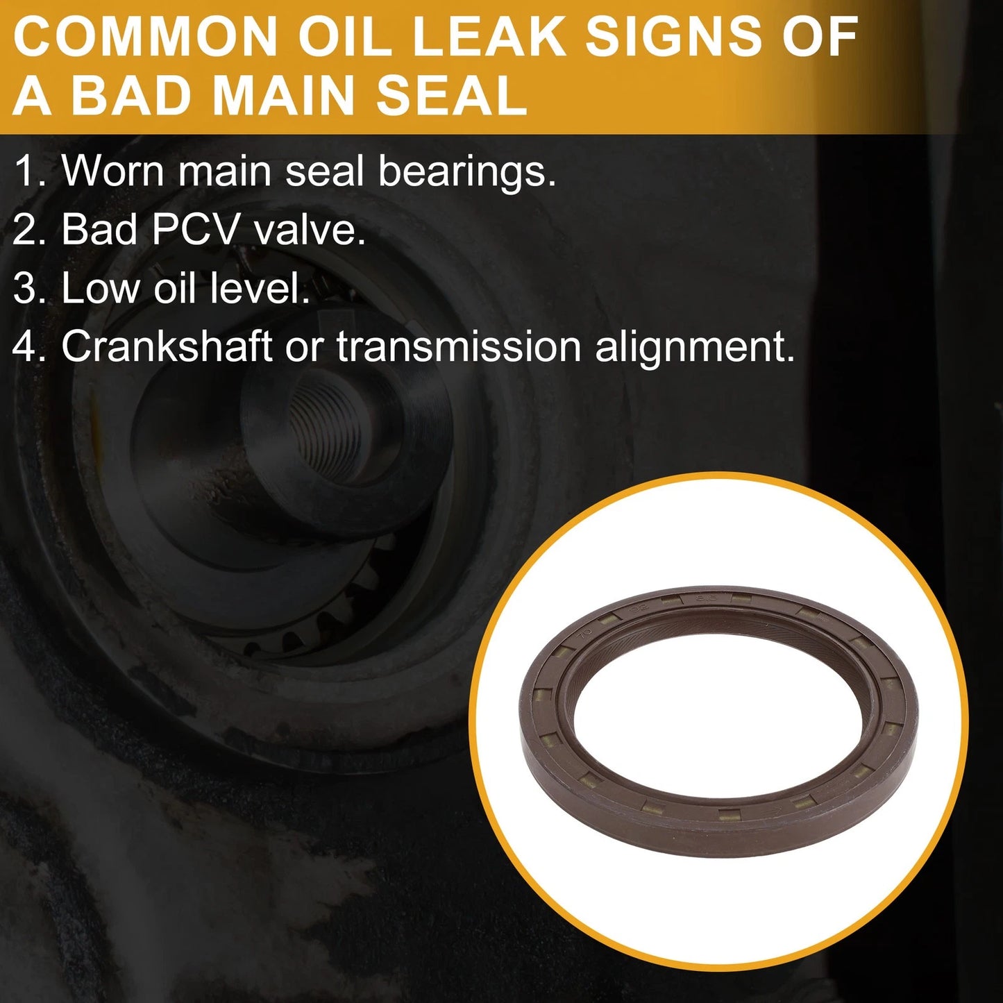 1 x Rear Crankshaft Oil Seal for Toyota Celica (1990–1998)