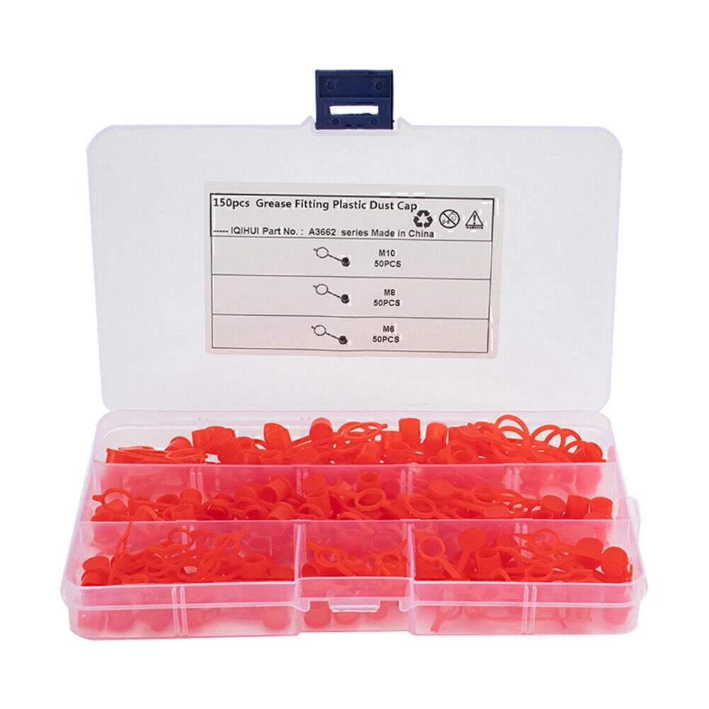 150 Pcs Red Brake Bleeder Screw Caps for Various Makes & Models