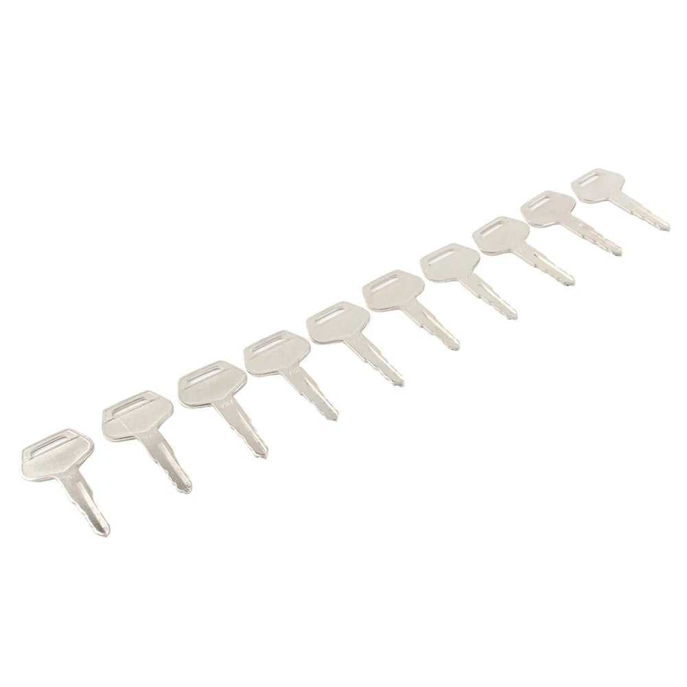 10 x Ignition Keys Metal for Komatsu Excavator Dozer Loader