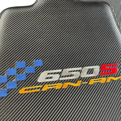 Floor Mats for McLaren 650S (2014-2019) - Black Tailored Carbon Fiber Leather