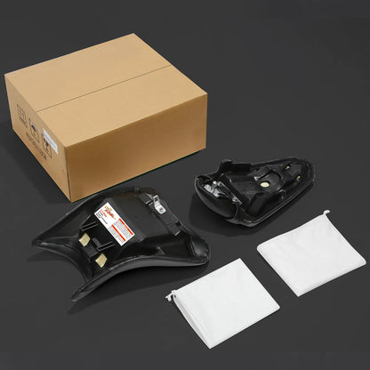 Black Orange Rider Passenger Seat for Kawasaki Ninja 400 Z400 (2018-2023)