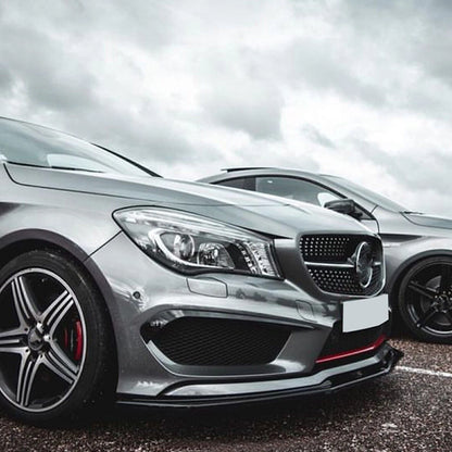 Front Bumper Spoiler Lip for Benz C117 CLA200 CLA45 AMG (2013-2015)