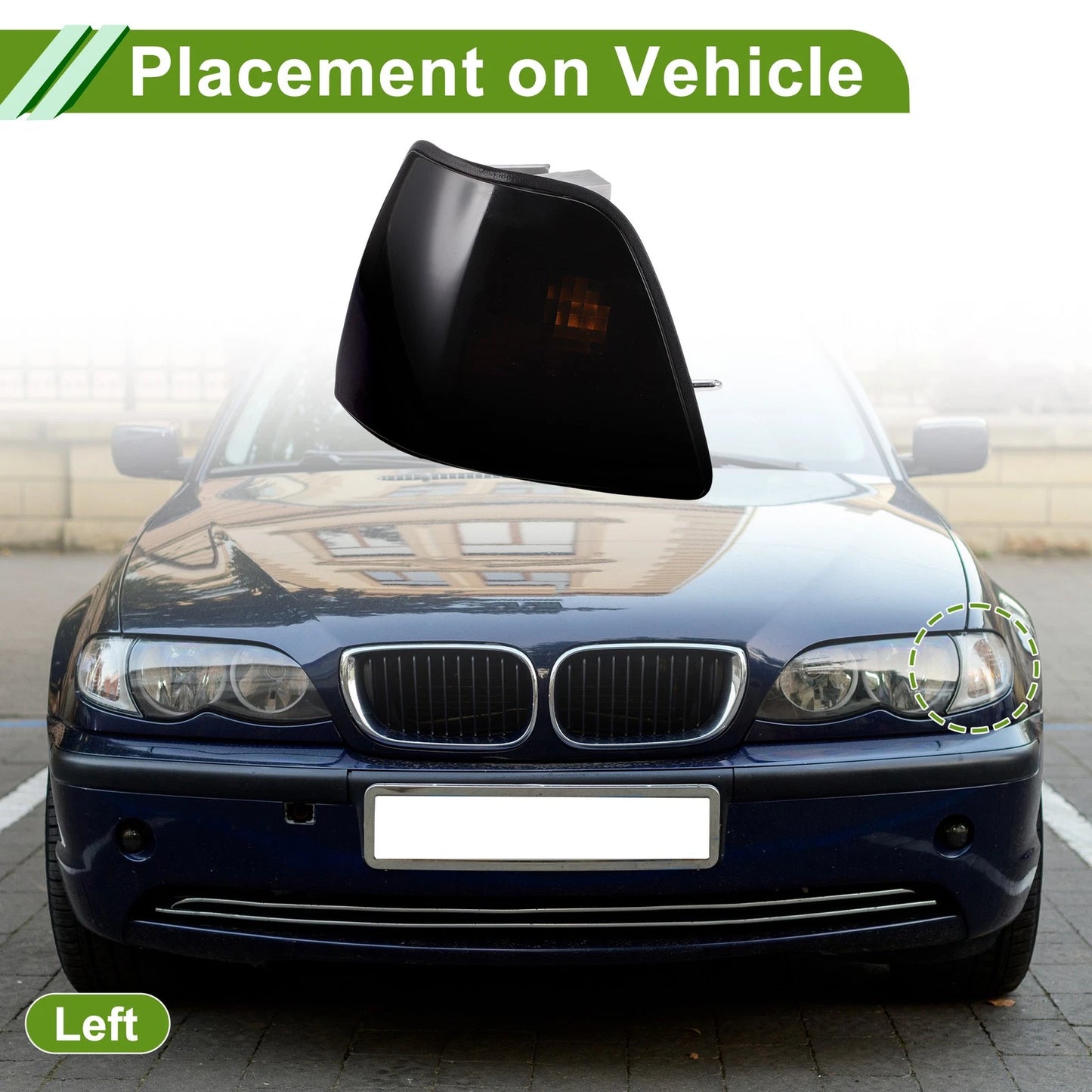 Left Corner Signal Light Cover for BMW 3 Series (1992-1998)