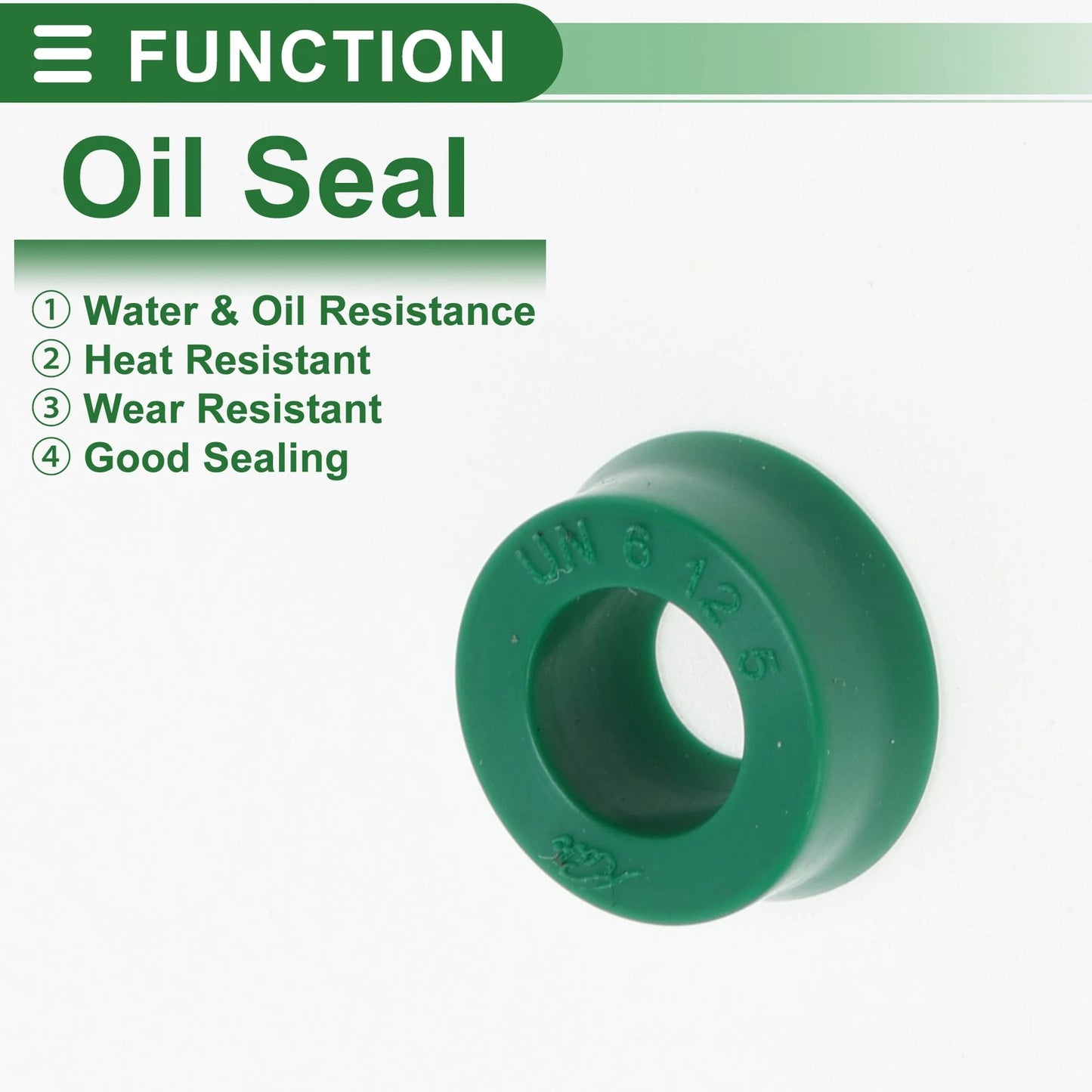 Oil Seal 6x12x5mm TPU High Pressure Green 5 pcs for Make Model (2020–2024)